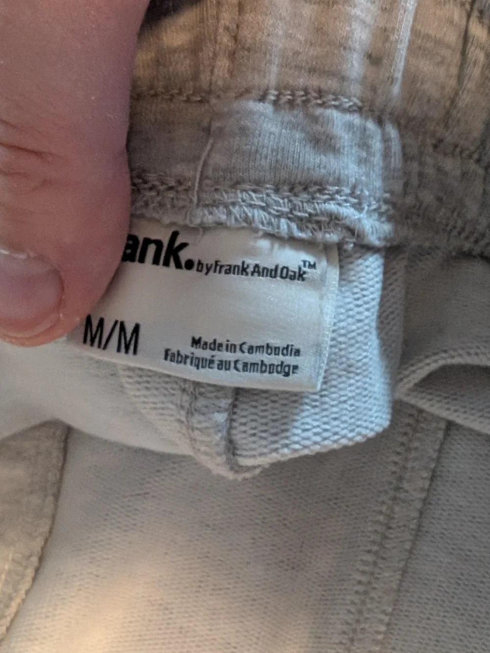 Frank & Oak Drawstring Jogger Pants - Black & Light Gray - Picture 5 of 5
